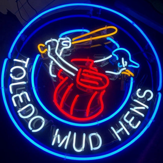 CUSTOM REQUEST EGON - Light Up HENS Sign - Vintage style Handmade Glass Neon Lamps - Bar/Business Logo decor 20"