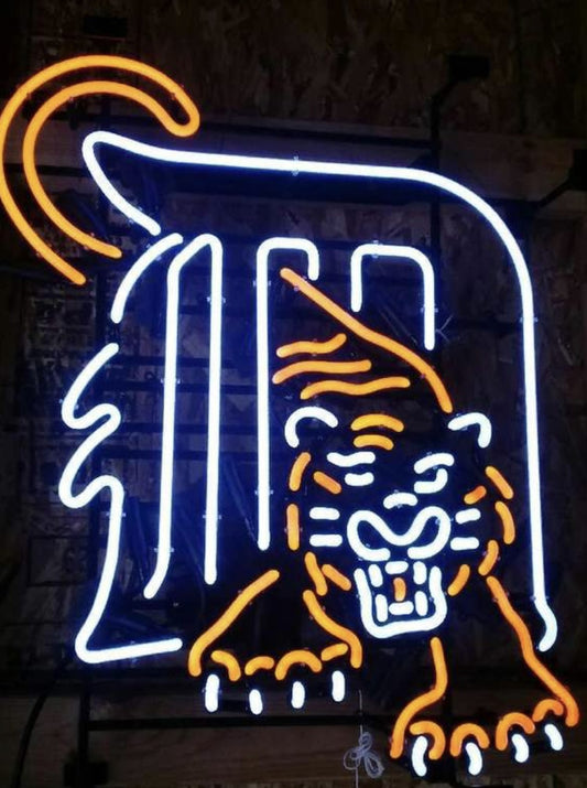 CUSTOM REQUEST EGON - Light Up Tiger Sign - Vintage style Handmade Glass Neon Lamps - Bar/Business Logo decor 20x16