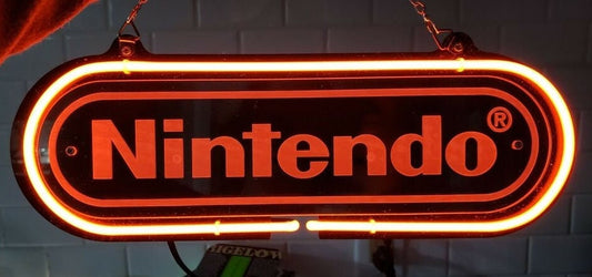 Light Up Nintendo Game Zone 3D Carved Sign - Vintage style Handmade Glass Neon Lamps - Bar/Business Logo decor 14"