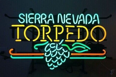 Light Up Sierra Nevada Torpedo Pale Ale Beer Sign - Vintage style Handmade Glass Neon Lamps - Bar/Business Logo decor 24"x20"